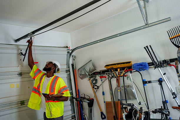 Professional Garage Door Panel Replacement technician working in Johnston City, IL
